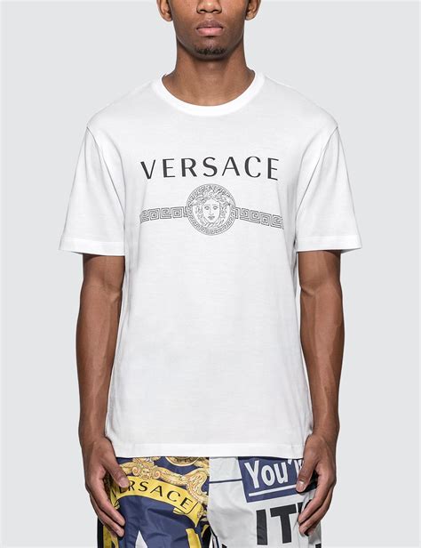 versace collection white t shirt|Versace men t shirt white.